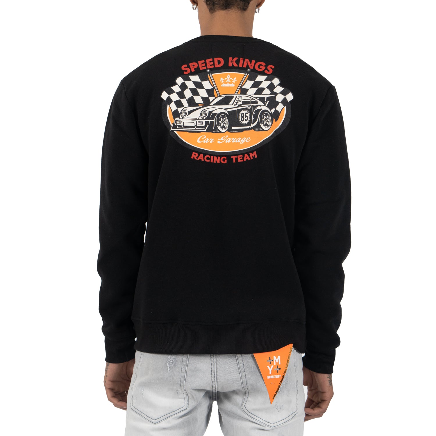 Men's Speed Kings Racer Crewneck Sweatshirt | Black