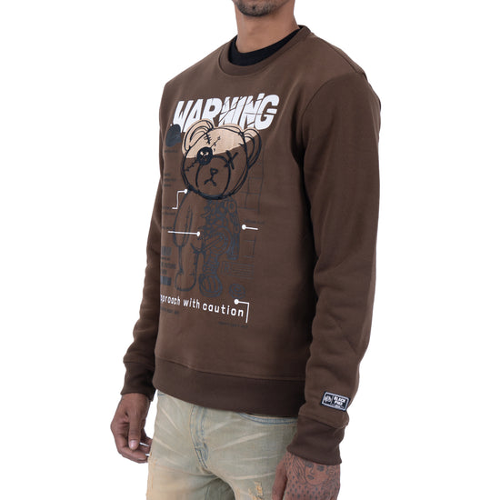 Men's Android Teddy Bear Crewneck Sweatshirt | Brown