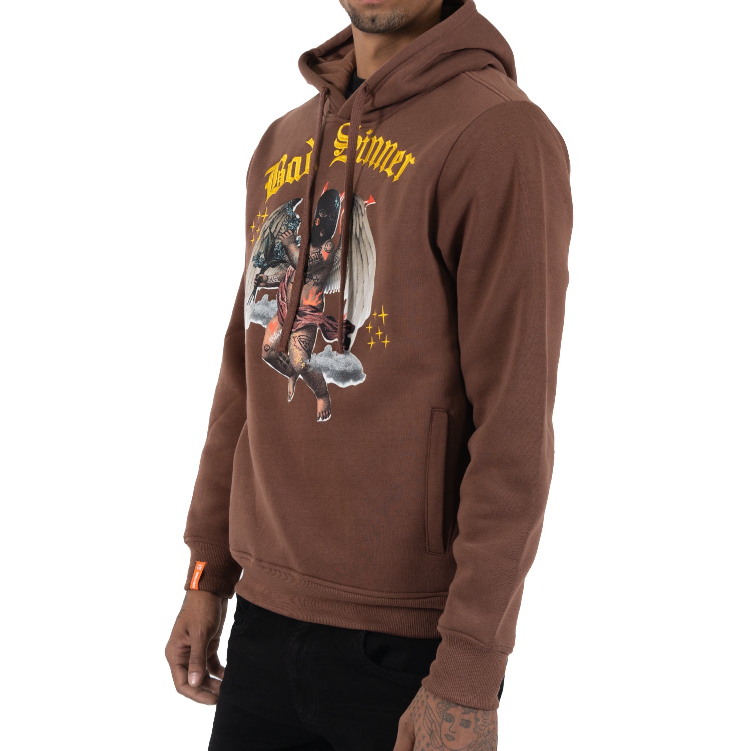 Men's Bad Sinner Pullover Hoodie | Brown