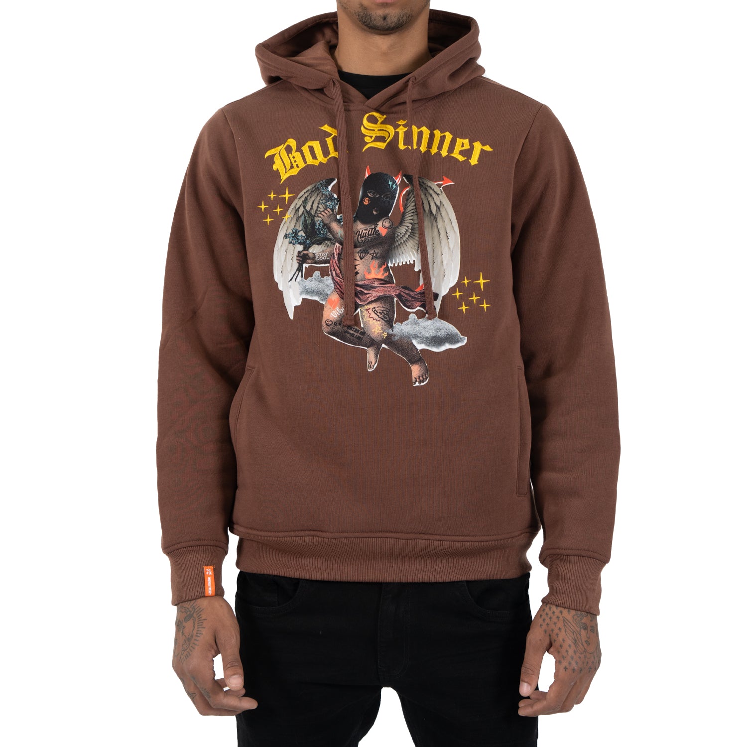 Men's Bad Sinner Pullover Hoodie | Brown