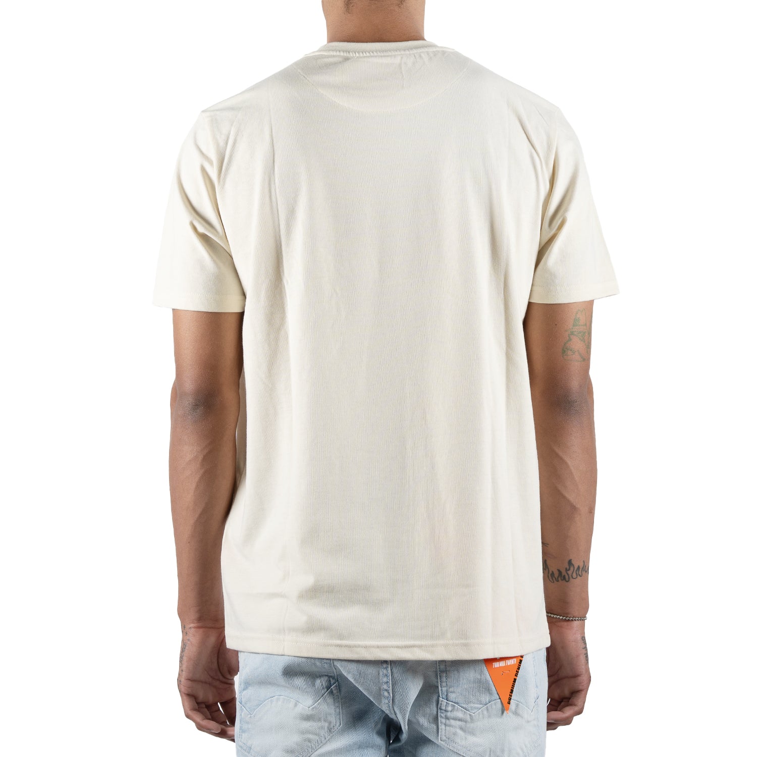 Men's White Dove Rose Script Graphic Tee | Cream