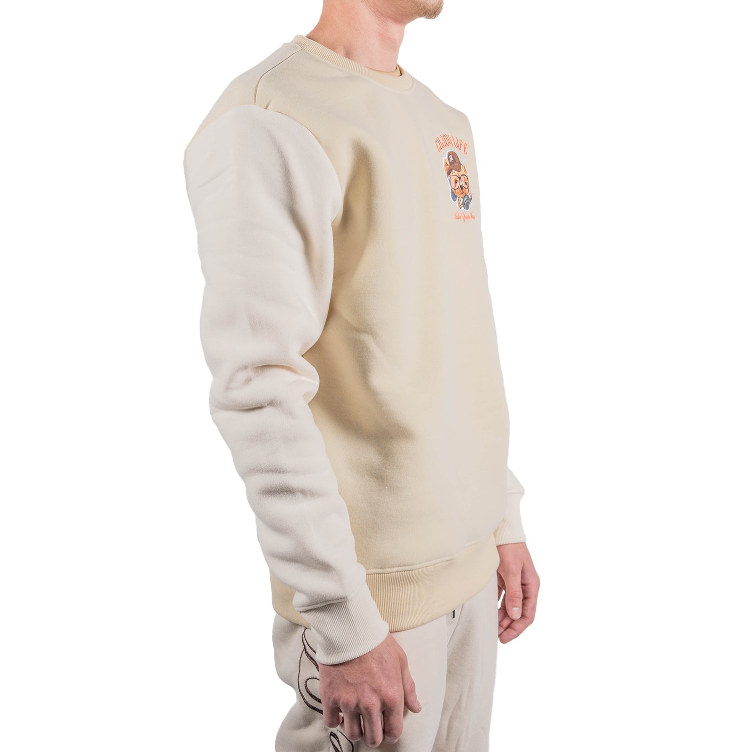 Men's Enjoy Life Teddy Bear Graphic Sweatshirt | Khaki