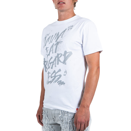 Men's Imma Eat Regardless Graffiti Tee | White / Grey