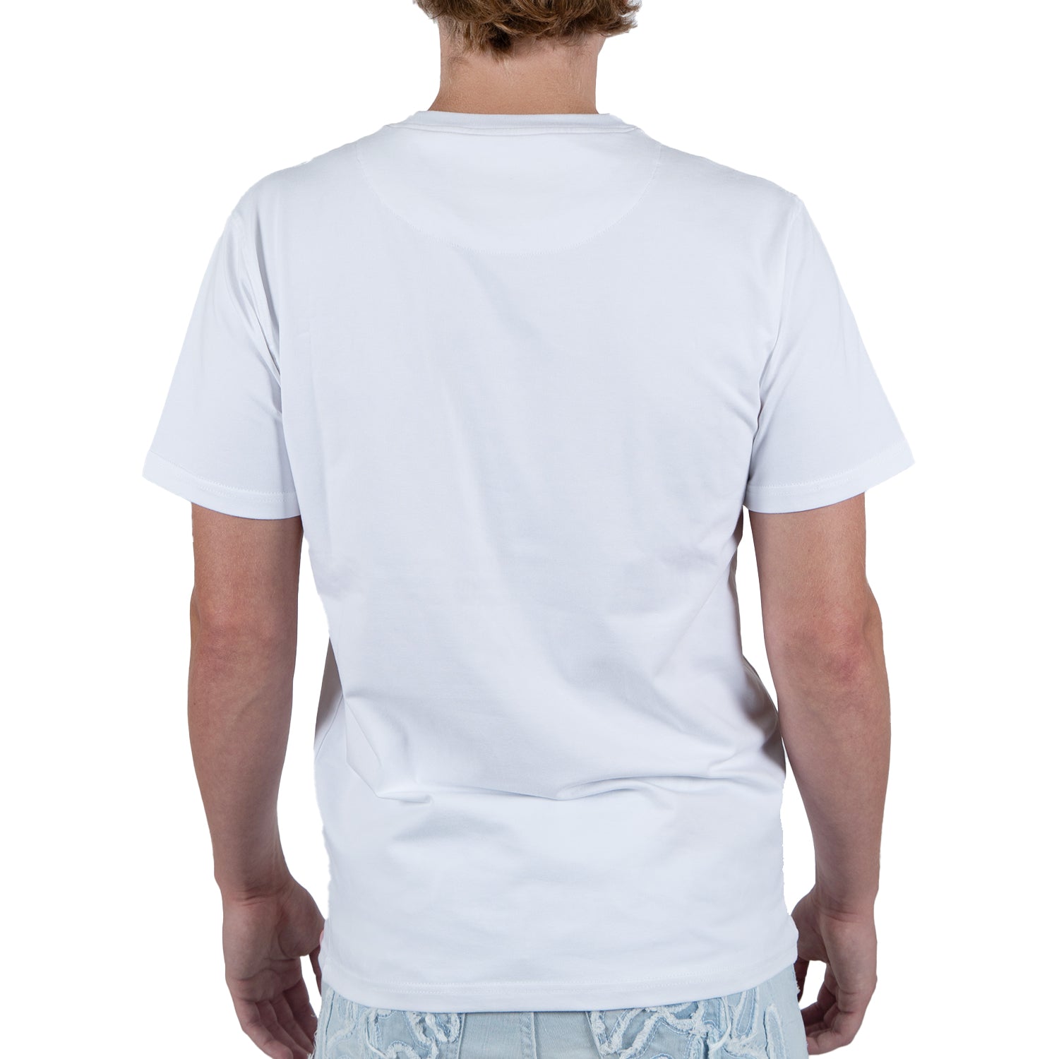 Men's Imma Eat Regardless Graffiti Tee | White / Sky Blue