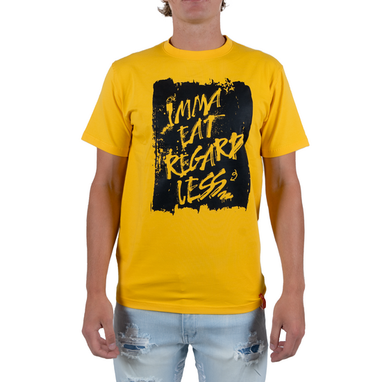 Men's Imma Eat Regardless Graffiti Tee | Yellow