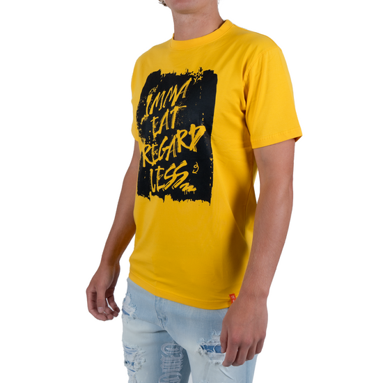 Men's Imma Eat Regardless Graffiti Tee | Yellow