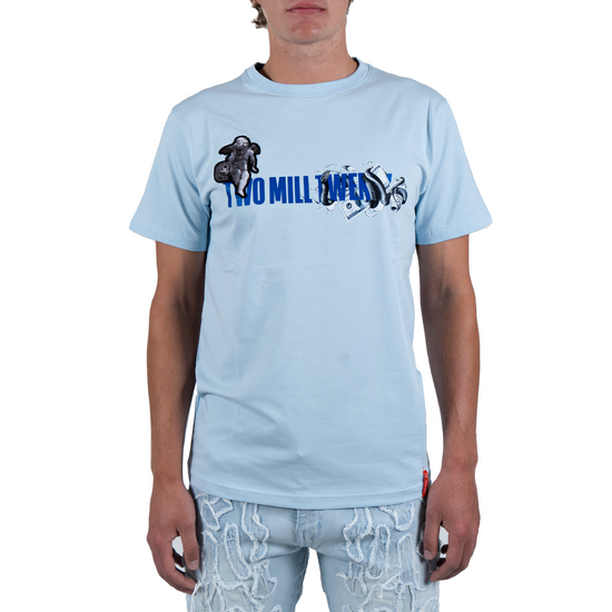 Men's Money Baby Angel Tee | Sky Blue