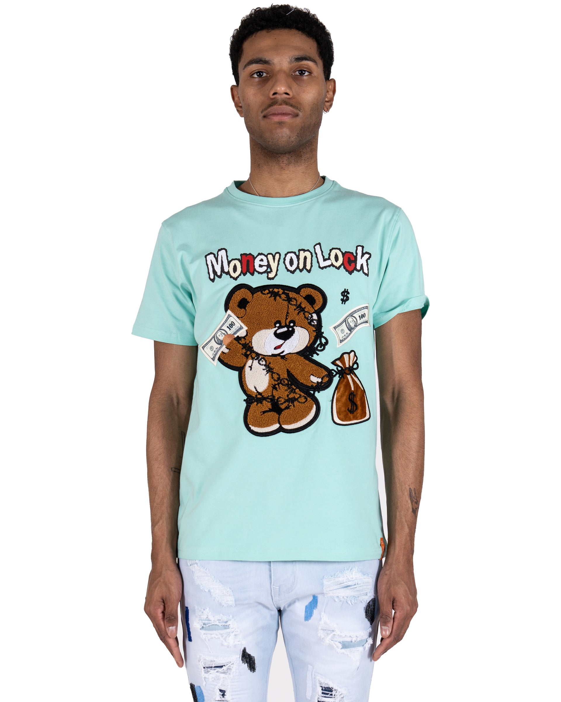 Men's "Money on Lock" Graphic T-Shirt | Mint