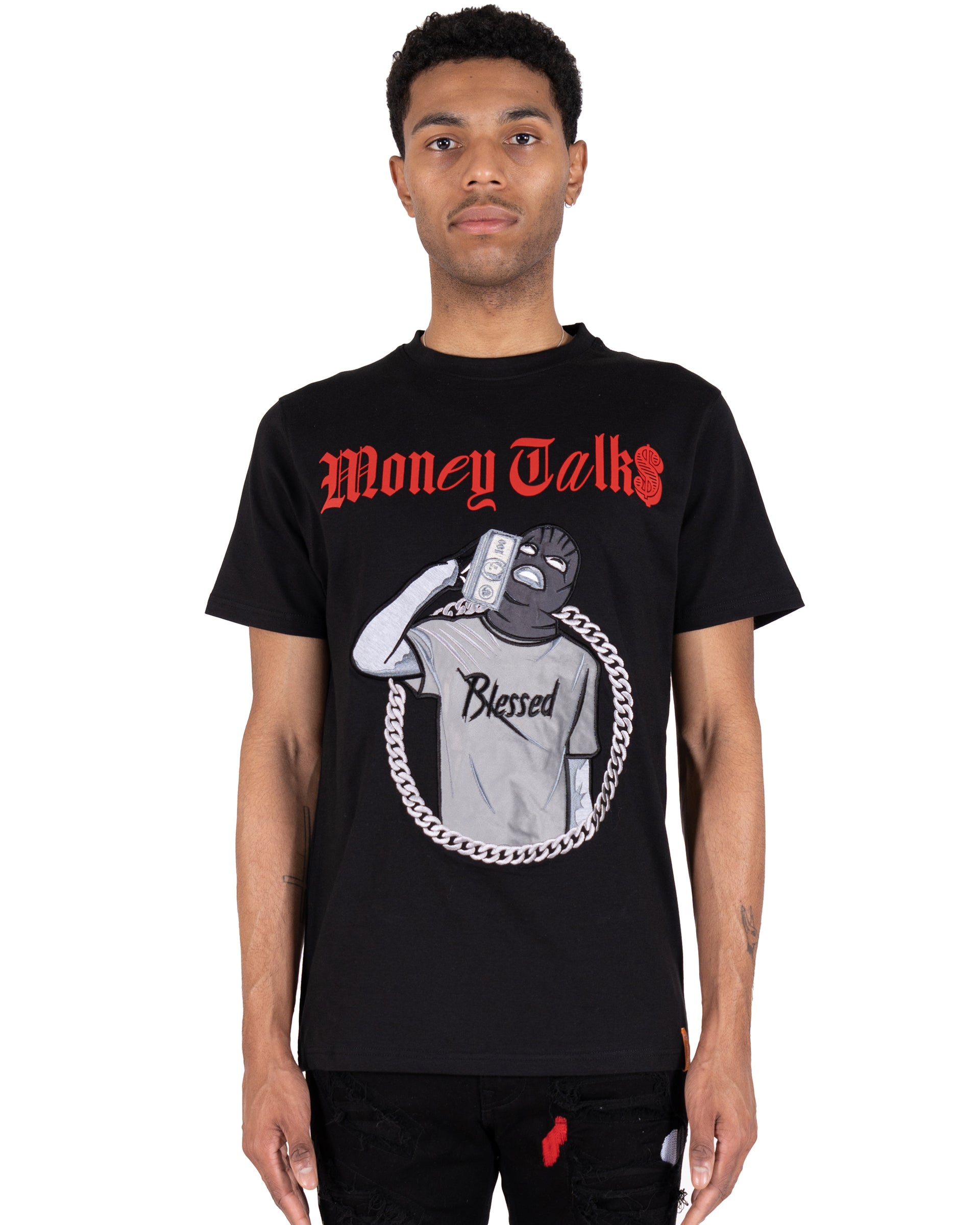 Men's "Money Talks" Graphic T-Shirt | Black