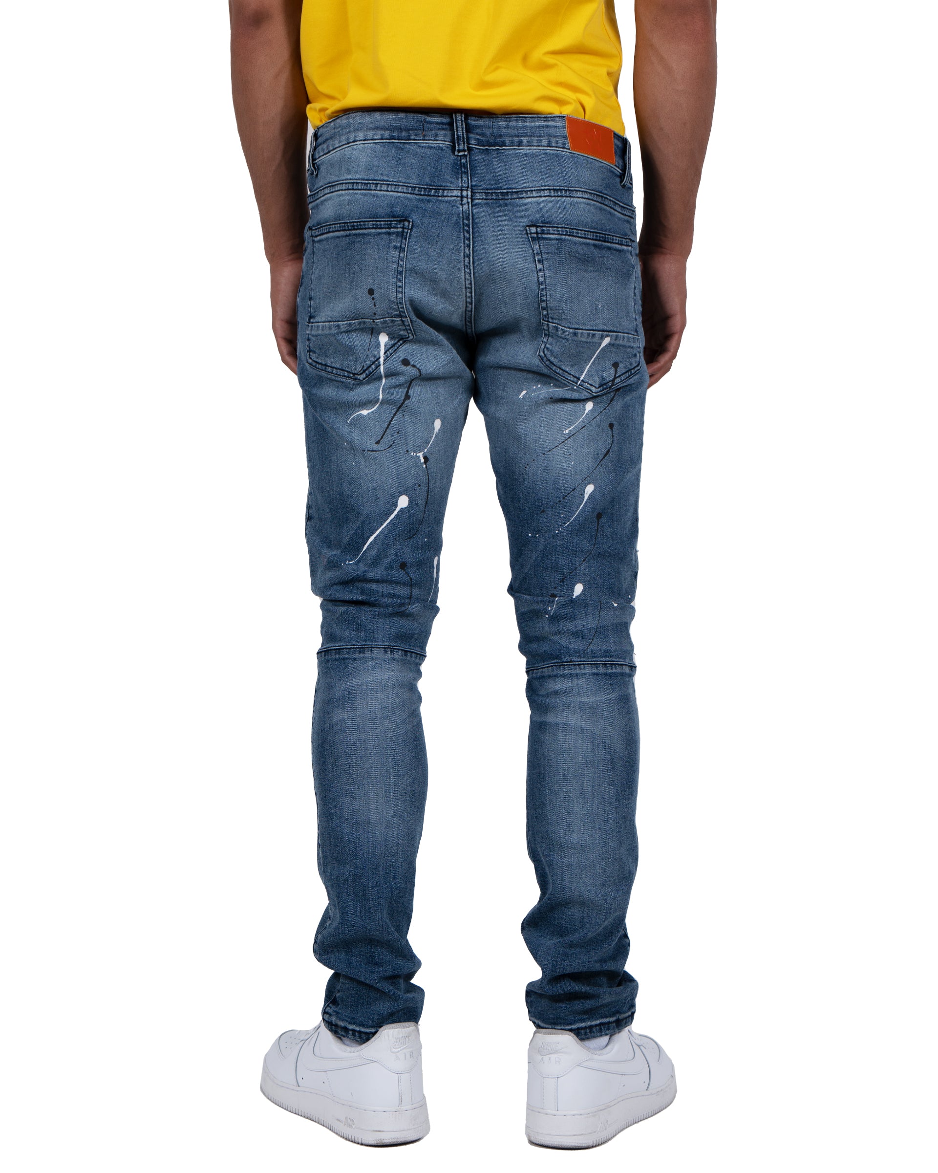 JACKSON | Slim Fit Distressed Denim Jeans in Medium Blue
