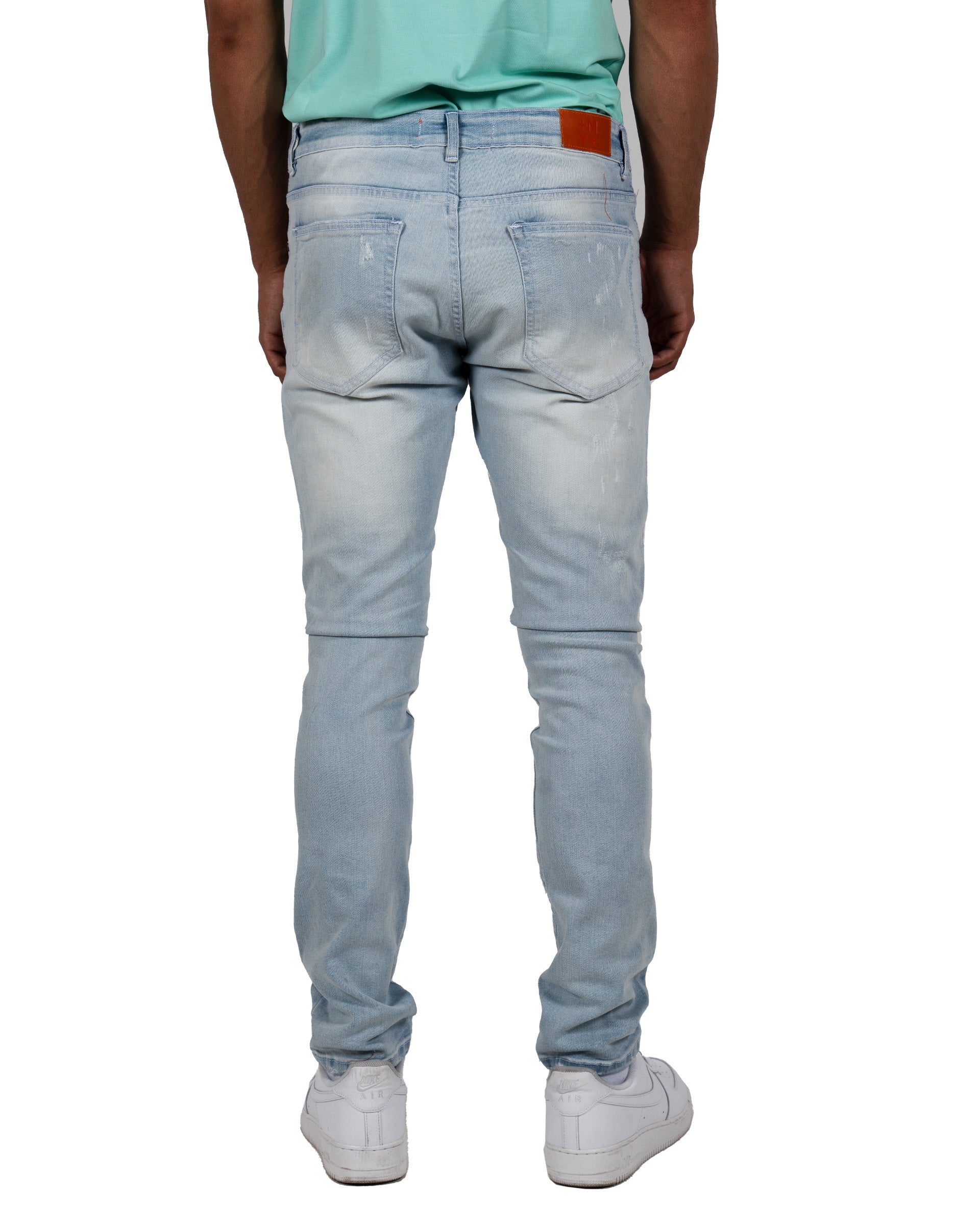 HUMBOLDT | Slim Fit Stitched Denim Jeans in Light Wash