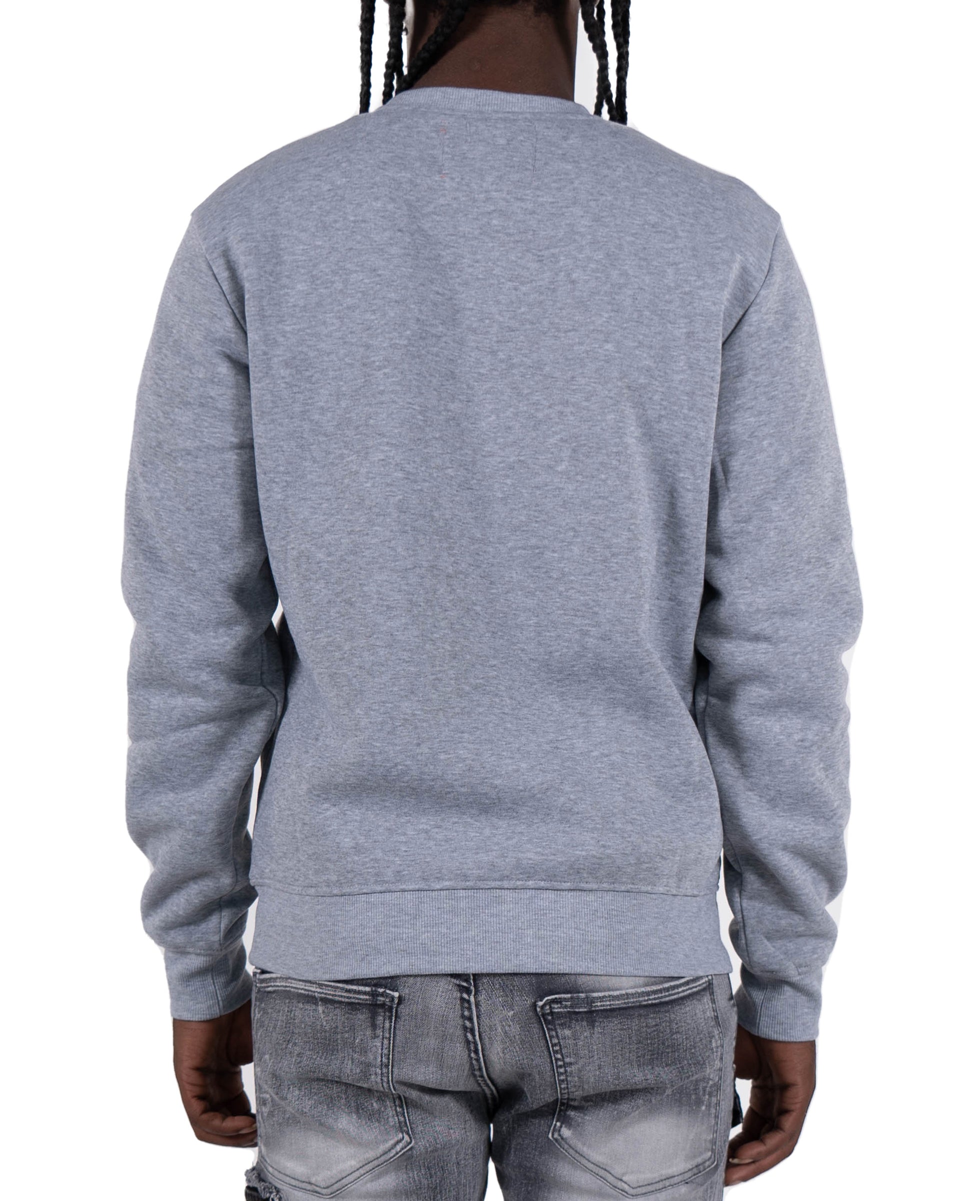 Men's "Trust No One" Graphic Embroidered Sweatshirt | Heather Grey