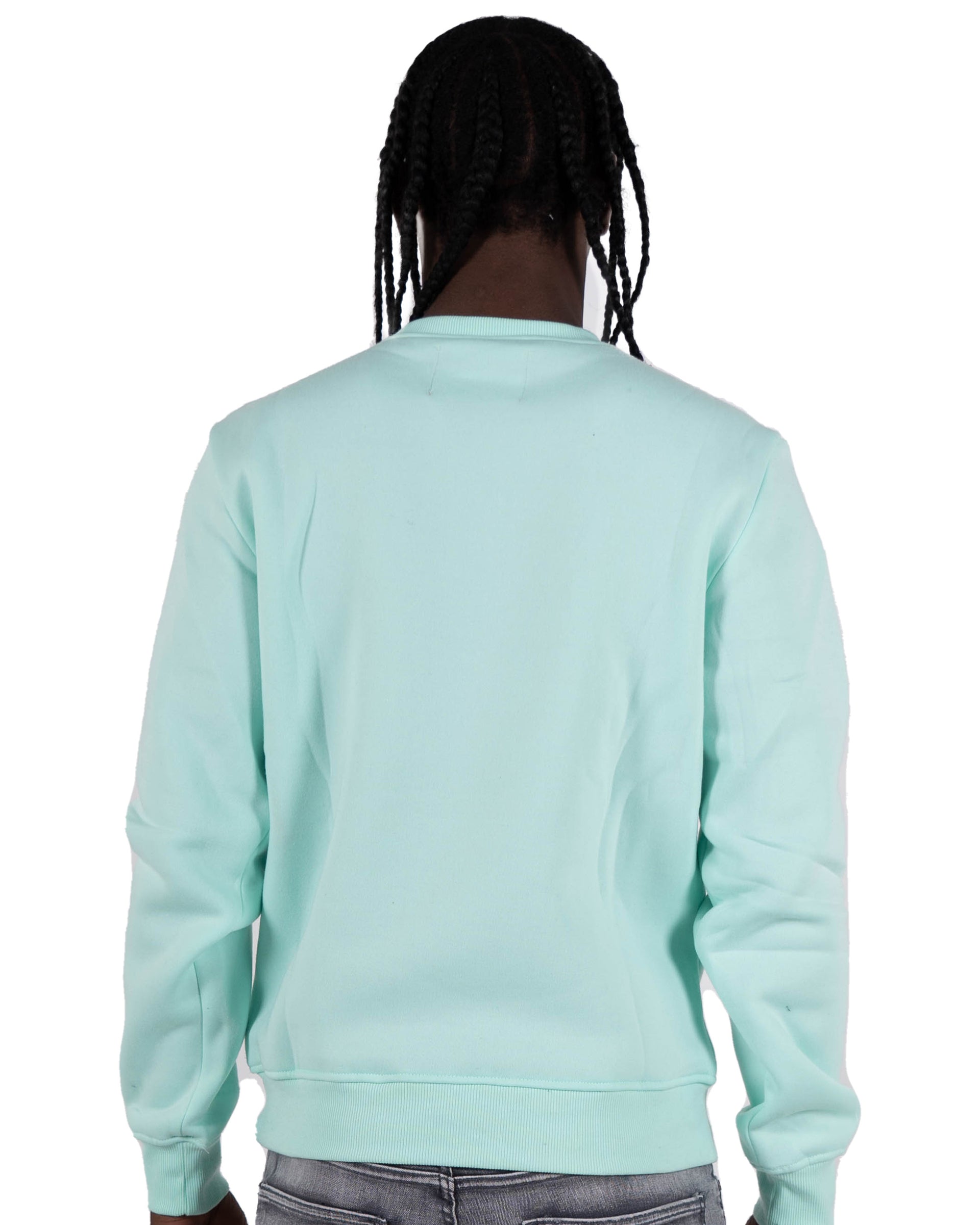 Men's "No Mercy" Graphic Embroidered Sweatshirt | Mint Green