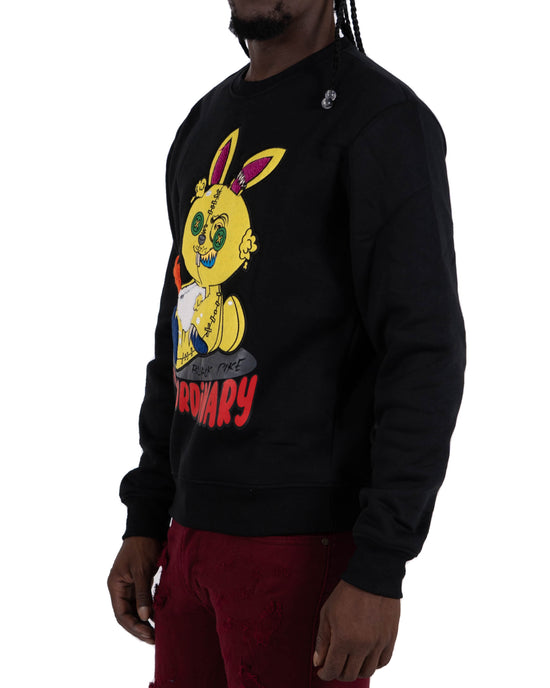 Men's "Extraordinary" Graphic Embroidered Sweatshirt | Black