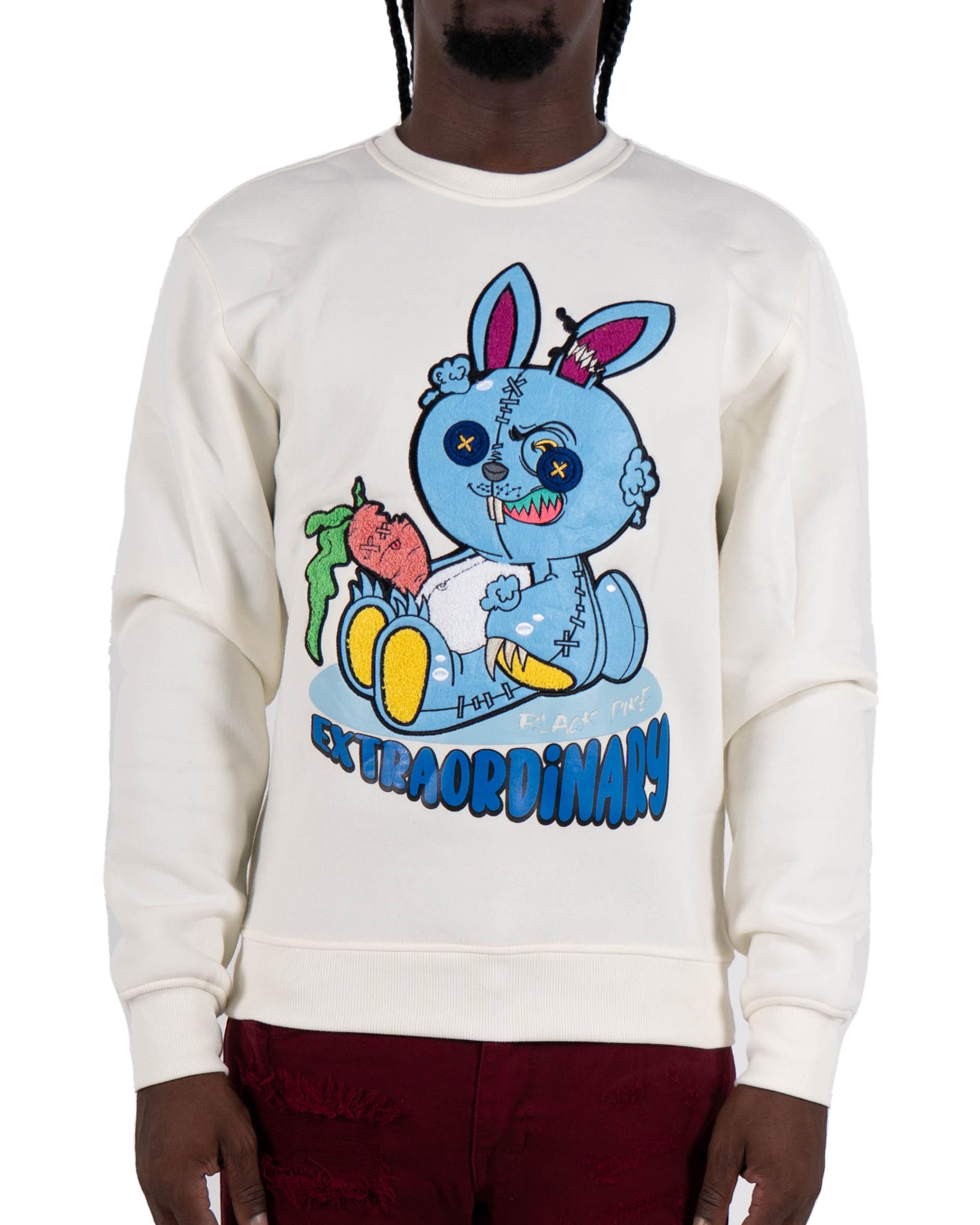 Men's "Extraordinary" Graphic Embroidered Sweatshirt | Off White