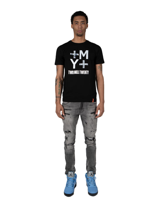 IRVING | Slim Skinny Distressed Ripped Denim Jeans in Pluto Grey