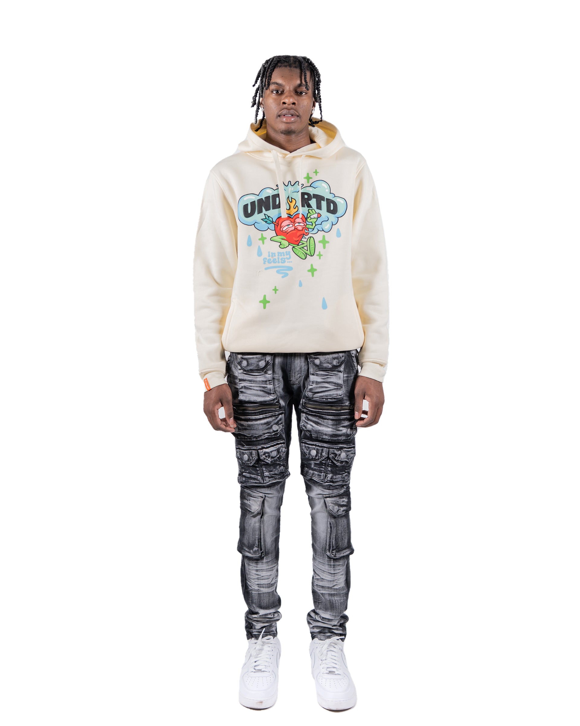 AUSTIN | Utility Pocket Fashion Skinny Denim Jeans in Black Wash