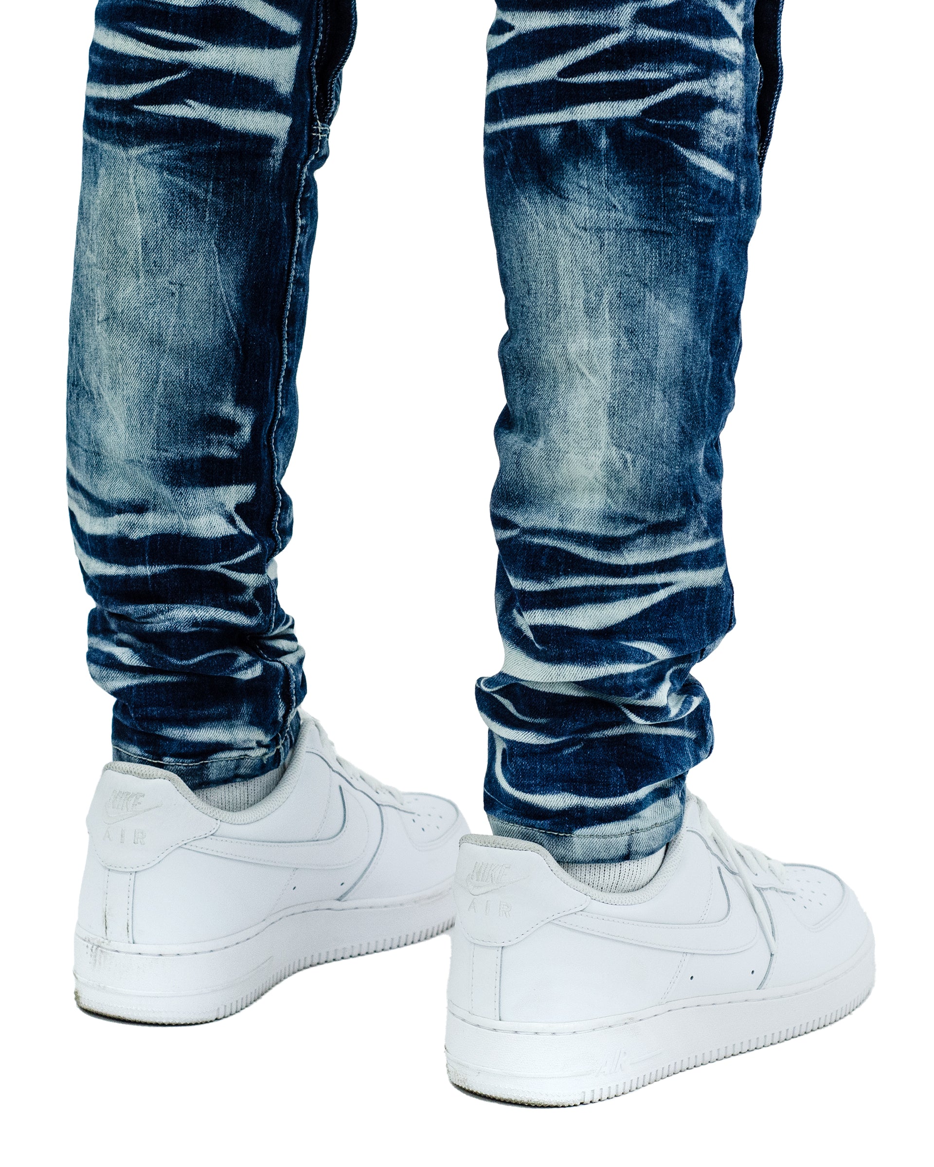 BROADWAY | X-Ray Fashion Skinny Denim Jeans with Knee Pocket in Dark Blue