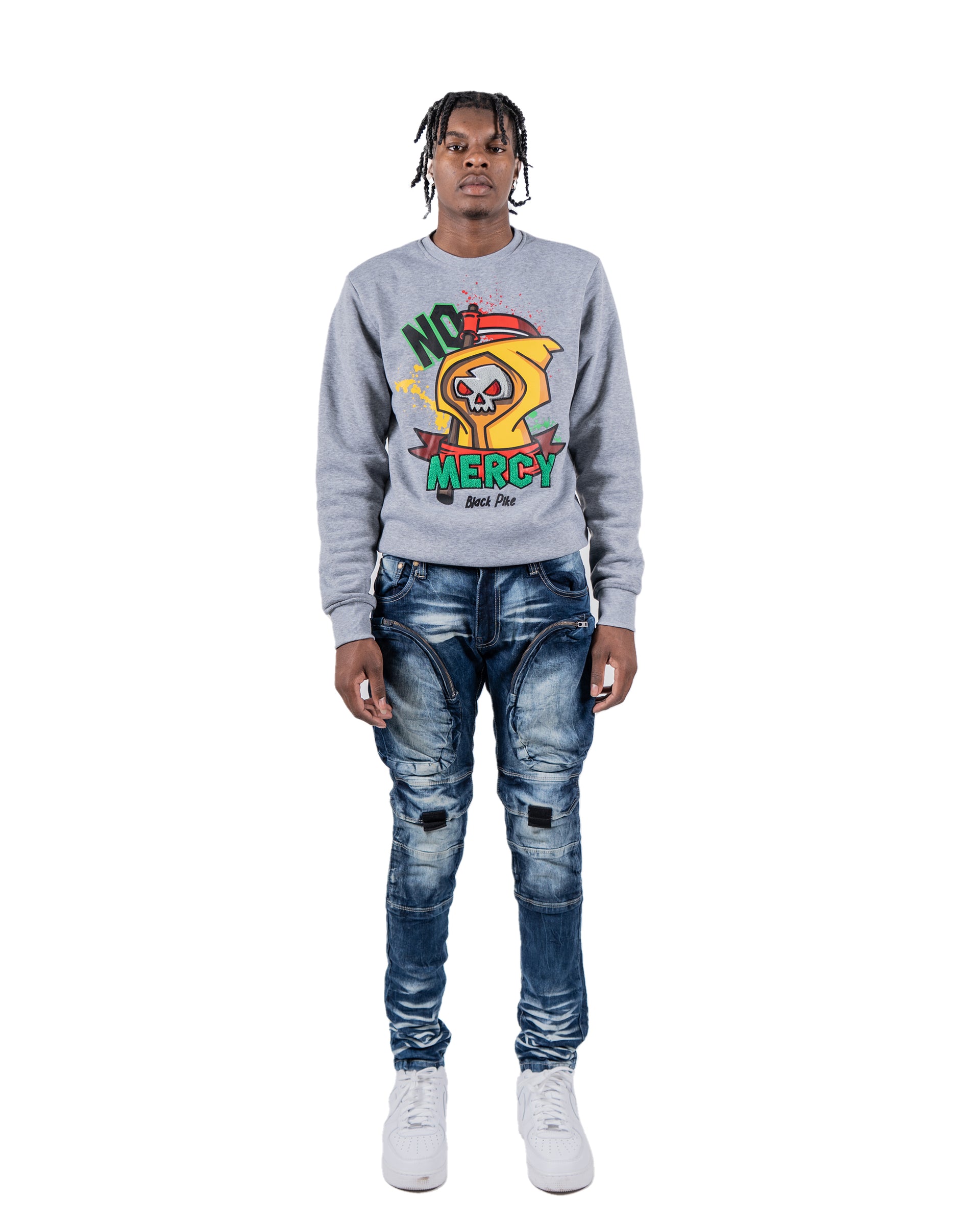 BROADWAY | X-Ray Fashion Skinny Denim Jeans with Knee Pocket in Dark Blue
