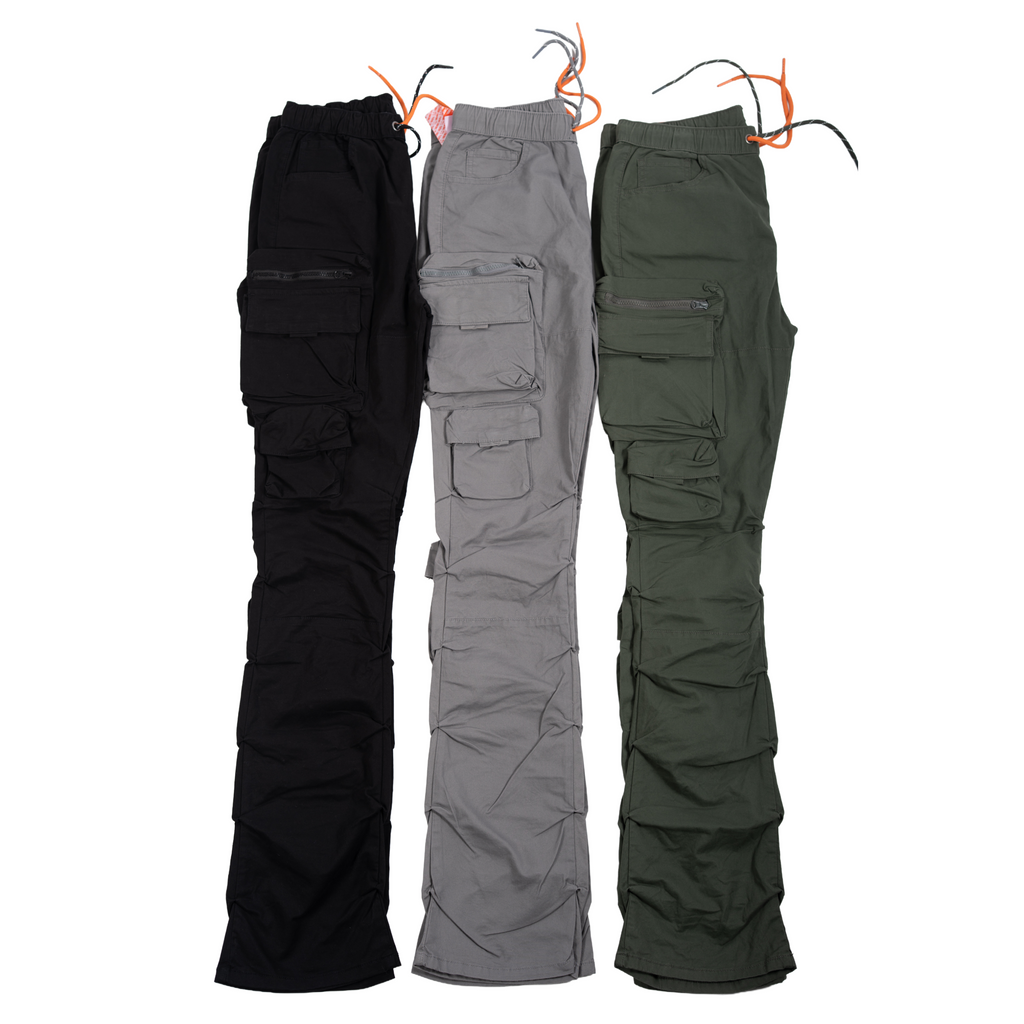 APEX Cargo Stacked Pants - Black
