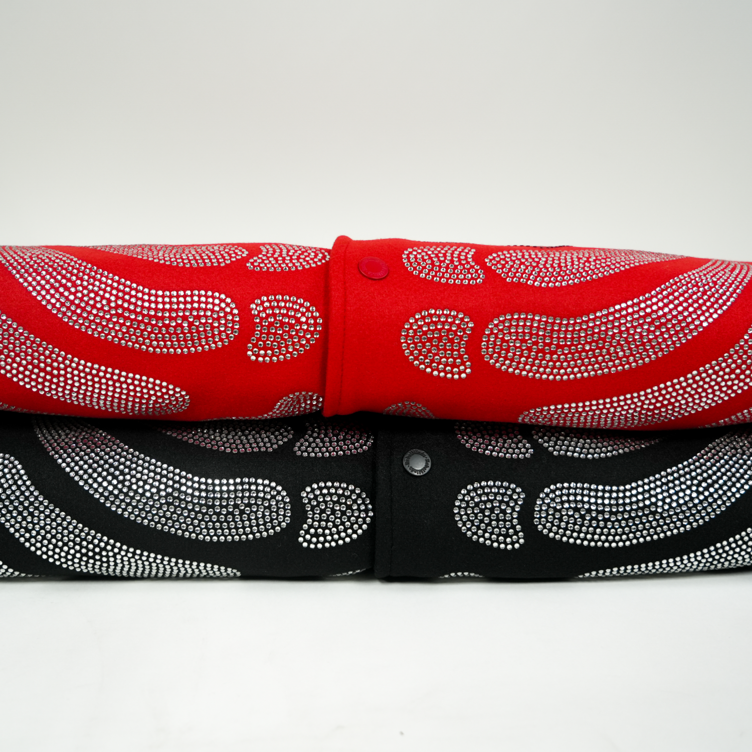 Men's Rebel Heart Rhinestone Bomber Jacket | Red