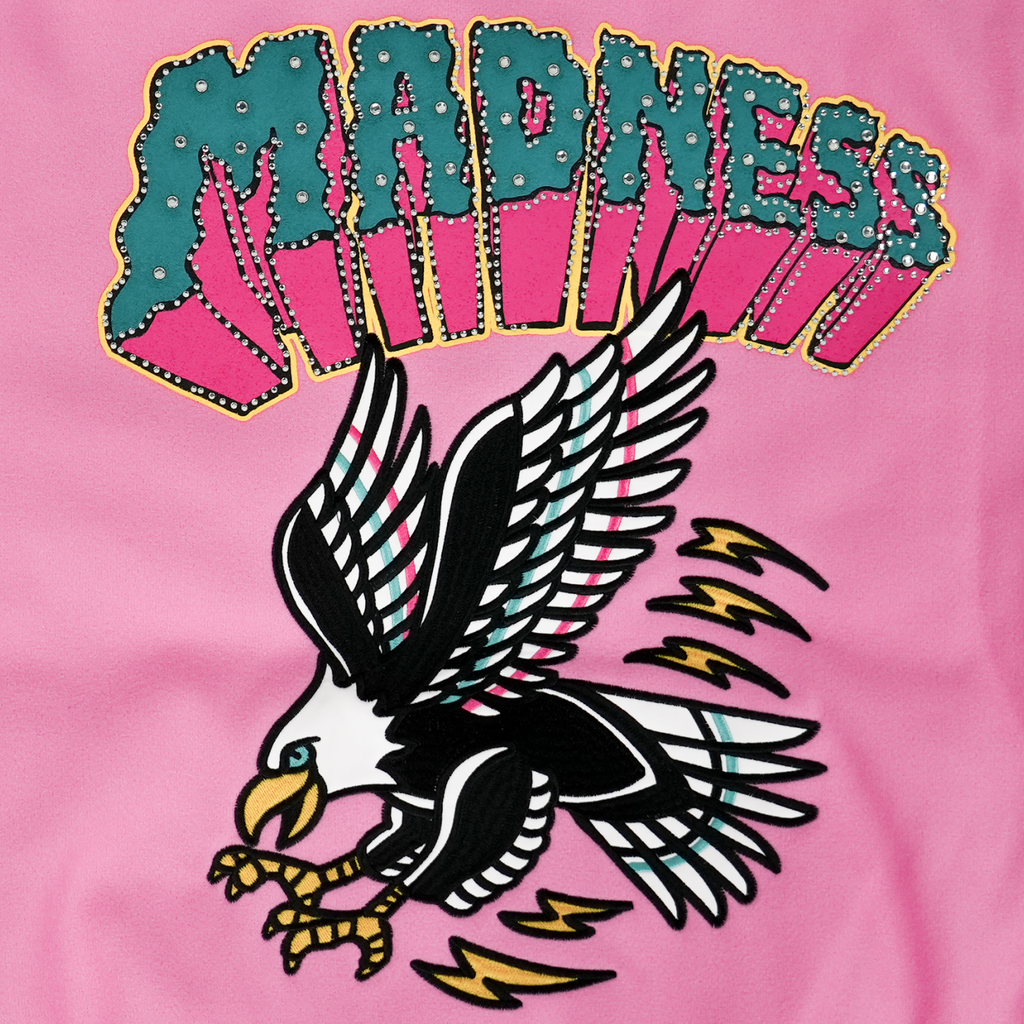 Men's Madness Varsity Bomber Jacket | Pink