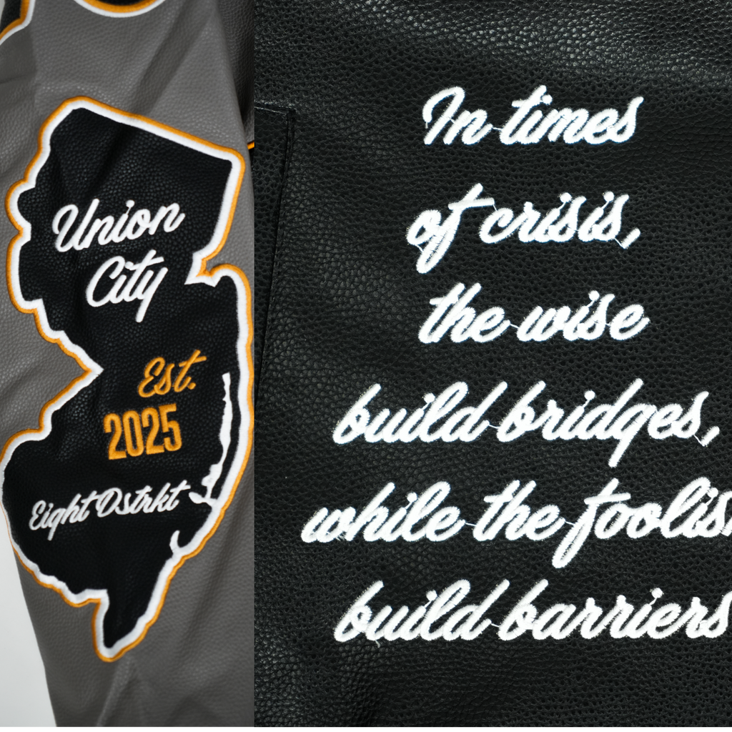 Men's Pegasus Varsity Bomber Jacket | Grey / Black