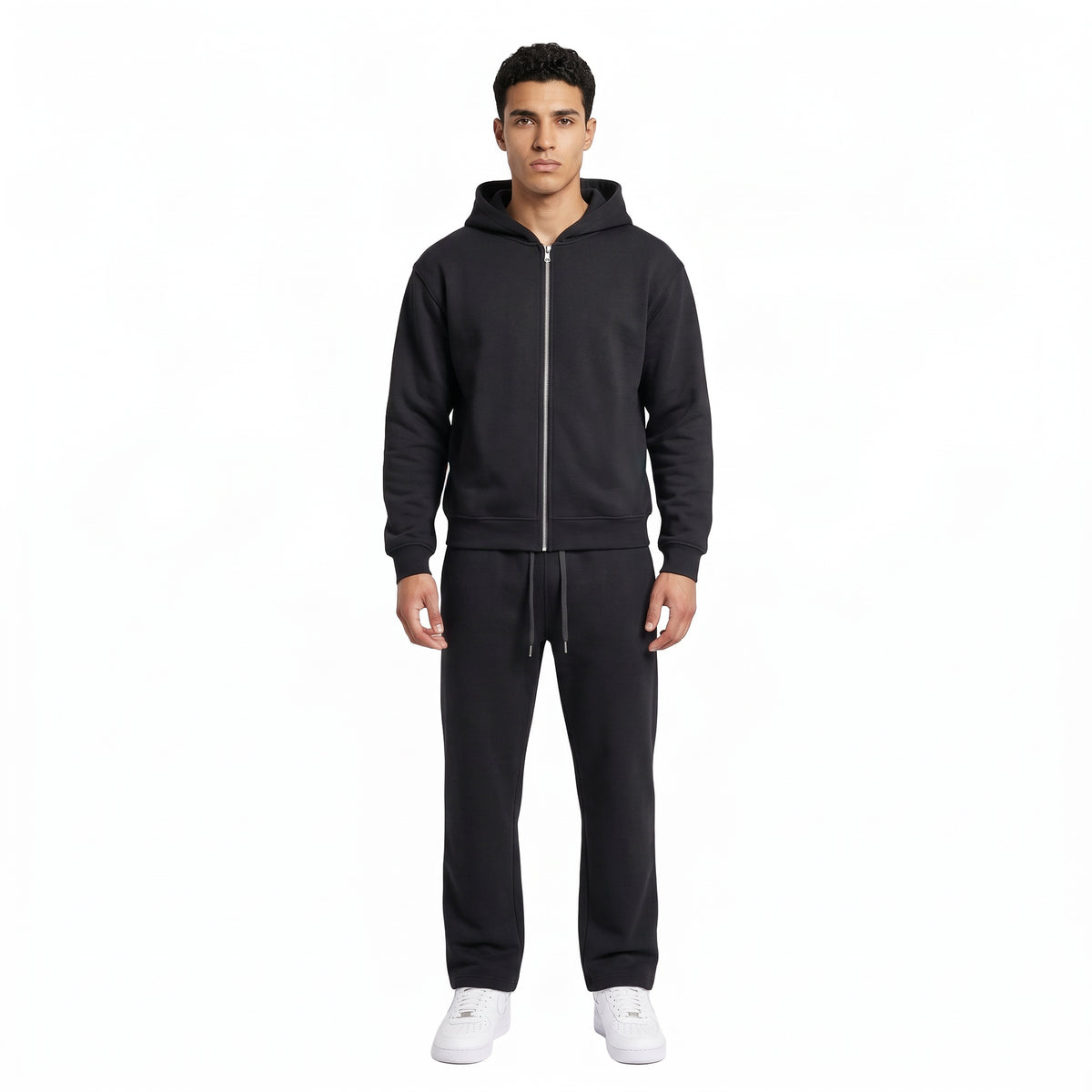 GHOSTED (Plain) Sweat-Set | Jet Black
