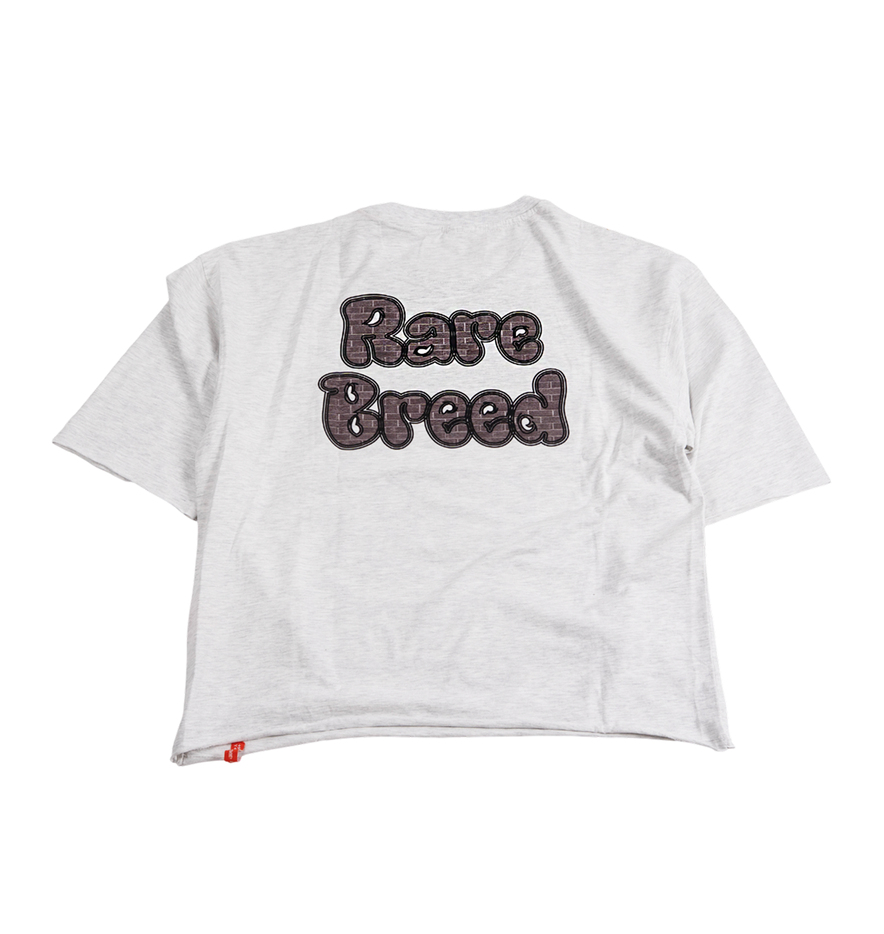 Men's Rhinestone Teeth Cropped Graphic T-Shirt | Grey