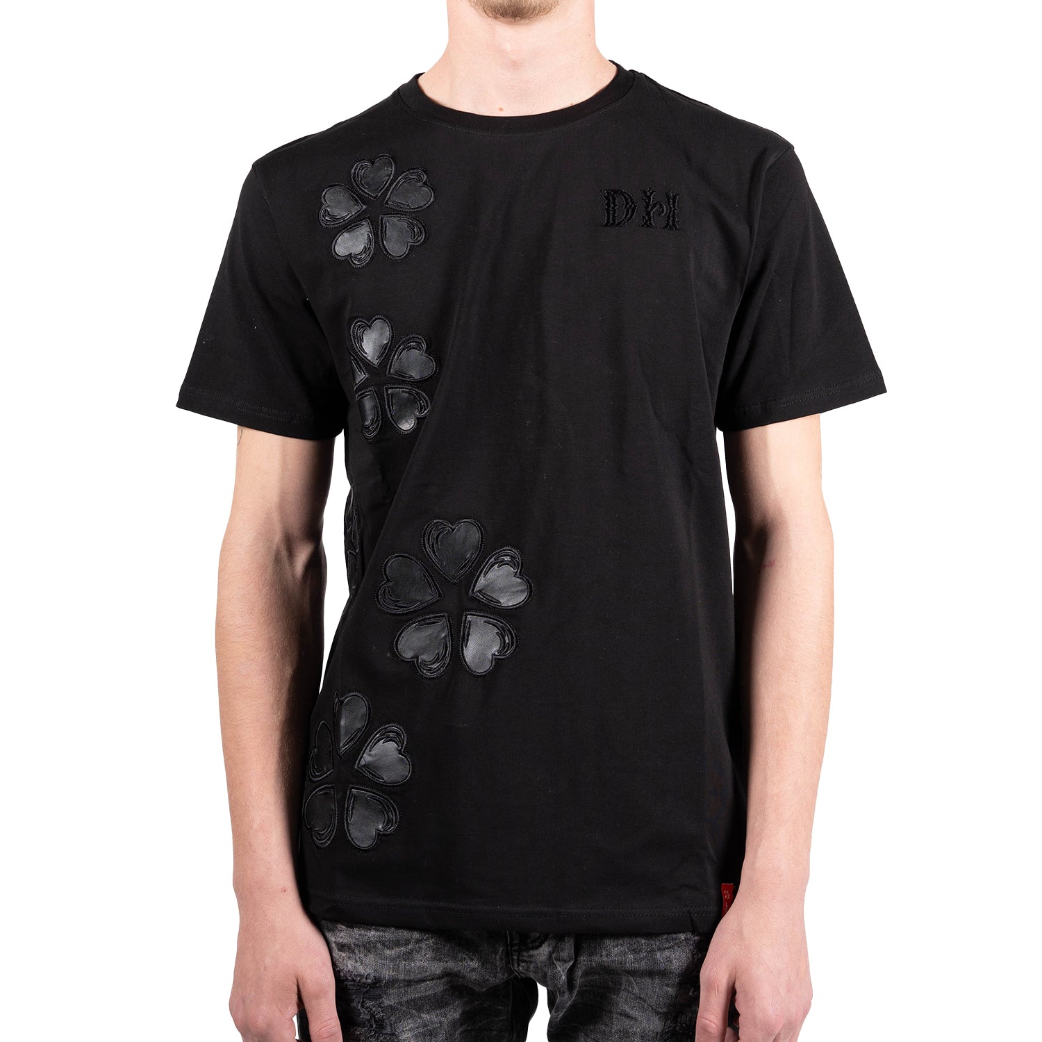 Men's Flower Blossom Patch T-Shirt | Black