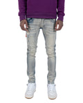AUGUSTA | Distressed Skinny Jeans in Dust Blue