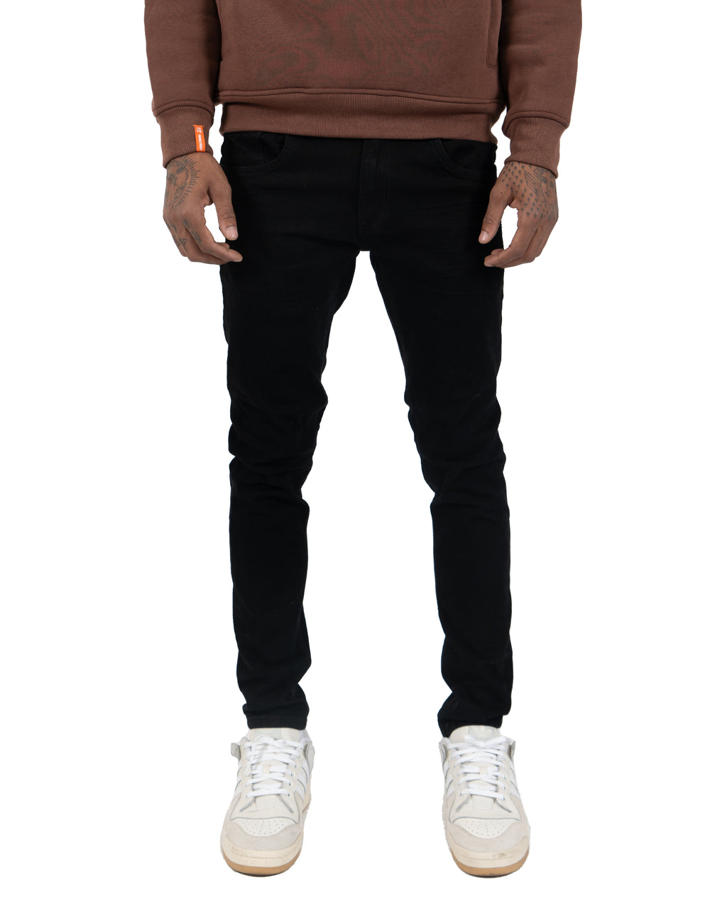 AUGUSTA | Distressed Skinny Jeans in Jet Black