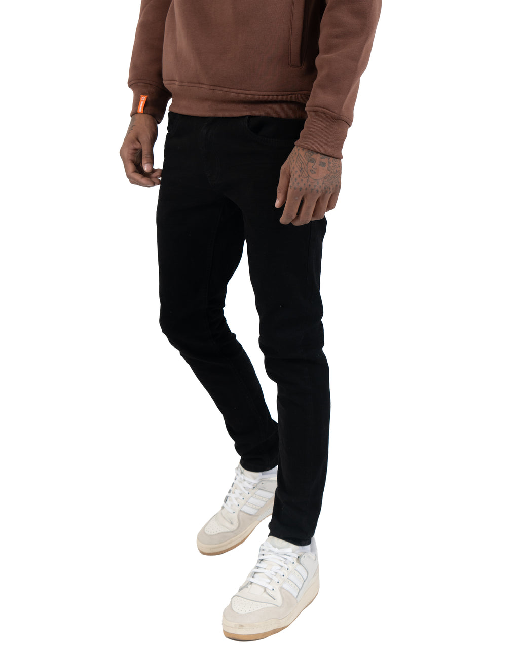 AUGUSTA | Distressed Skinny Jeans in Jet Black