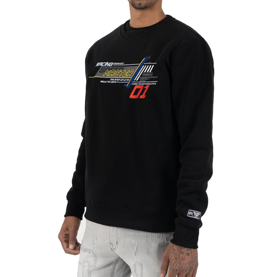 Men's Speed Kings Racer Crewneck Sweatshirt | Black