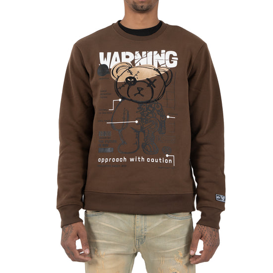Men's Android Teddy Bear Crewneck Sweatshirt | Brown