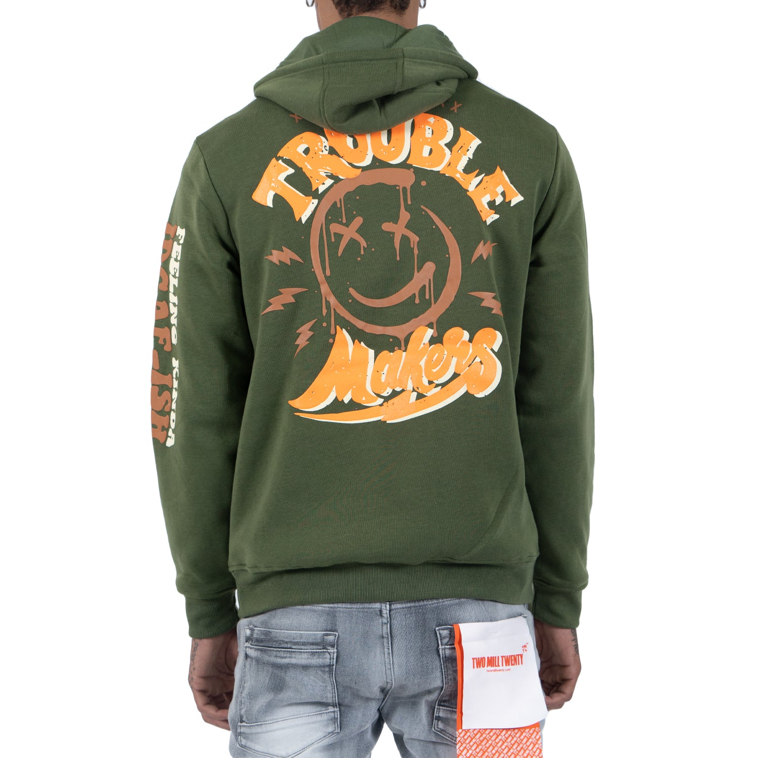 Men's Trouble Maker Pullover Hoodie | Olive