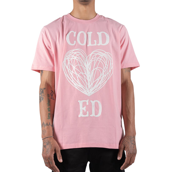 Men's Cold Hearted Puffy Graphic Tee | Light Pink