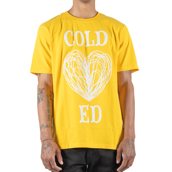 Men's Cold Hearted Puffy Graphic Tee | Gold