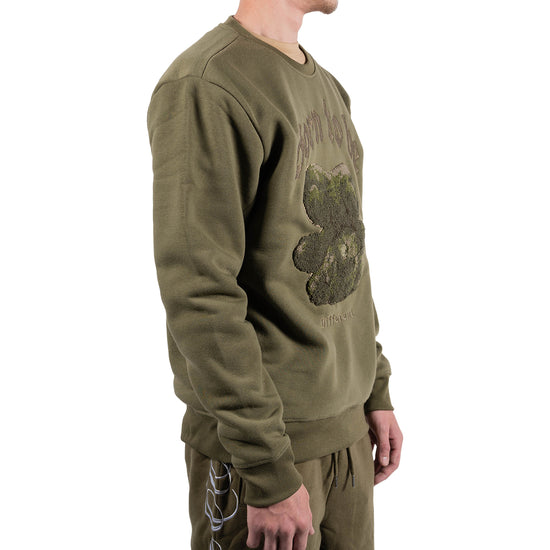 Men's Be Different Teddy Bear Sweatshirt | Olive