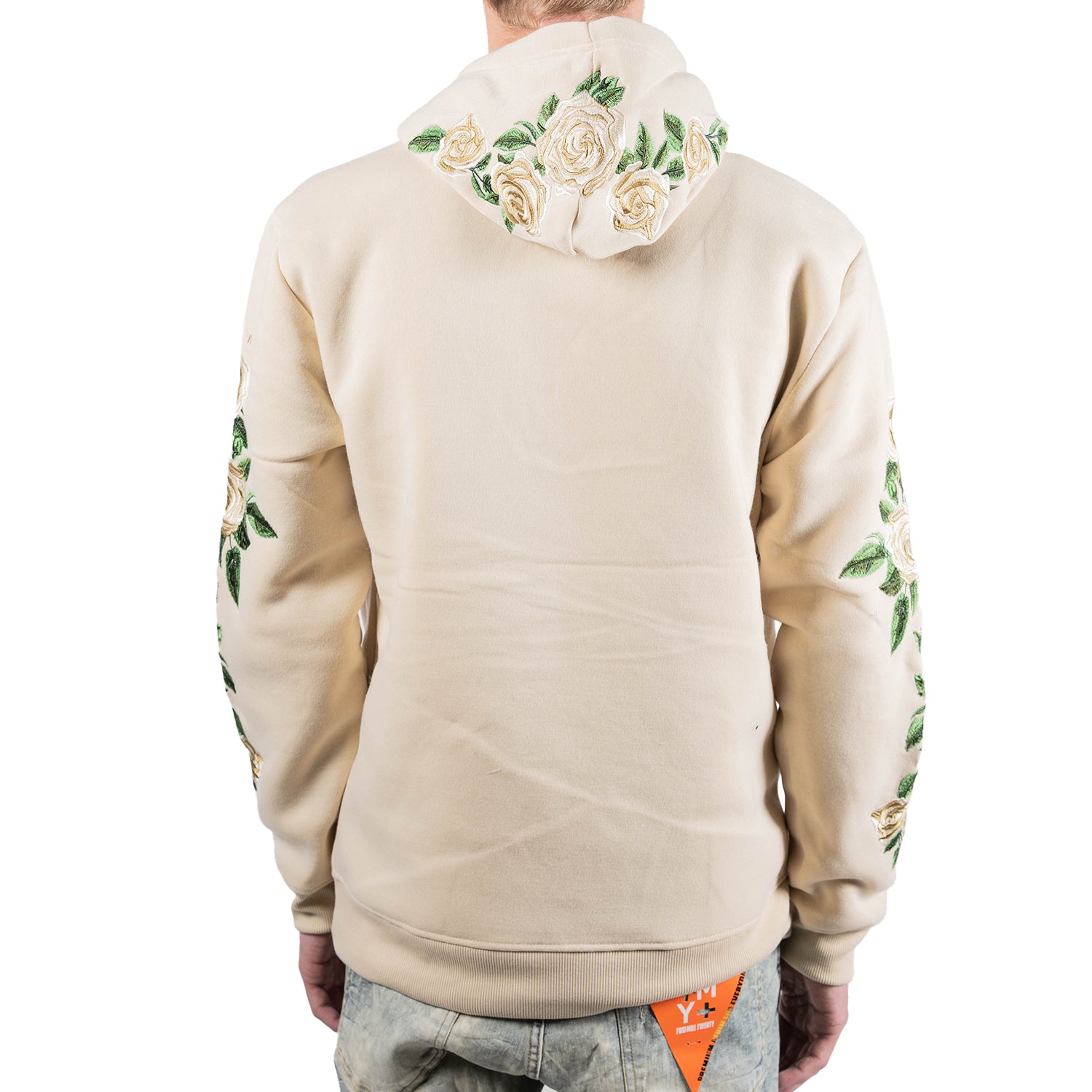 Men's Champagne Roses Fleece Hoodie | Off White