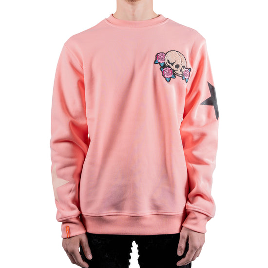 Men's Skeleton Rose Peace Sweatshirt | Pink