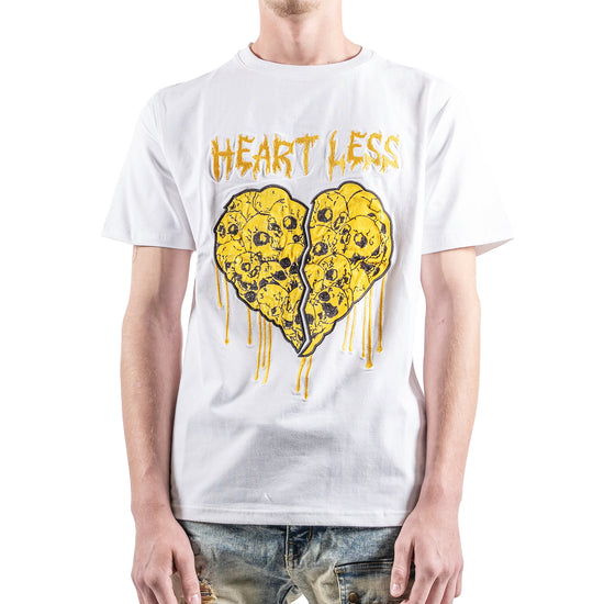 Men's Heartless Yellow Skulls T-Shirt | White