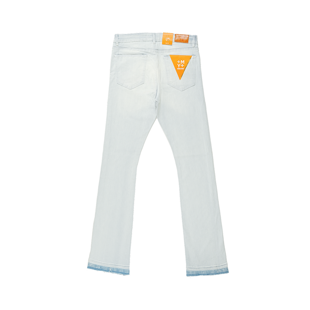 Men's Straight Leg Rhinestone Claw Jeans | Light Wash