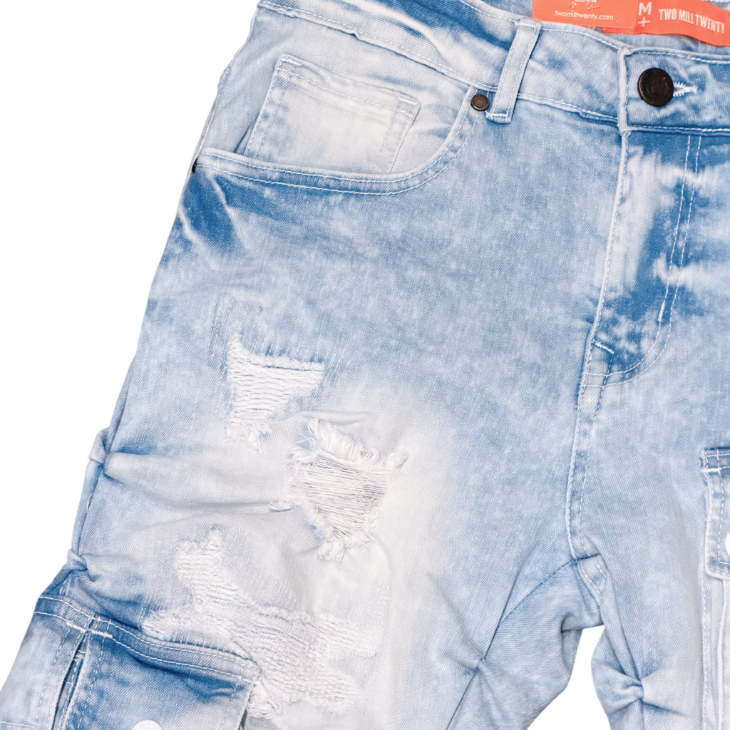 Men's Cargo Skinny Stacked Jeans | Vintage