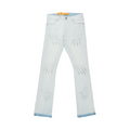 Men's Straight Leg Rhinestone Claw Jeans | Light Wash