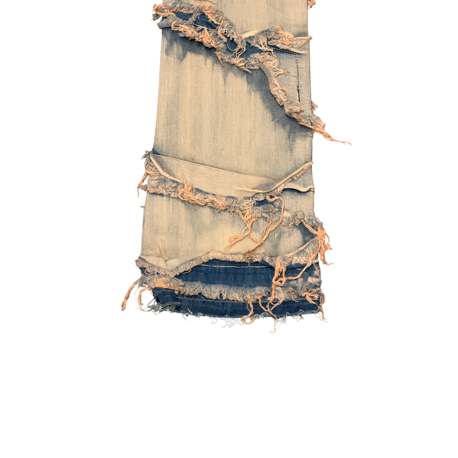 Men's Frayed Slashed Boot Cut Jeans | Antique