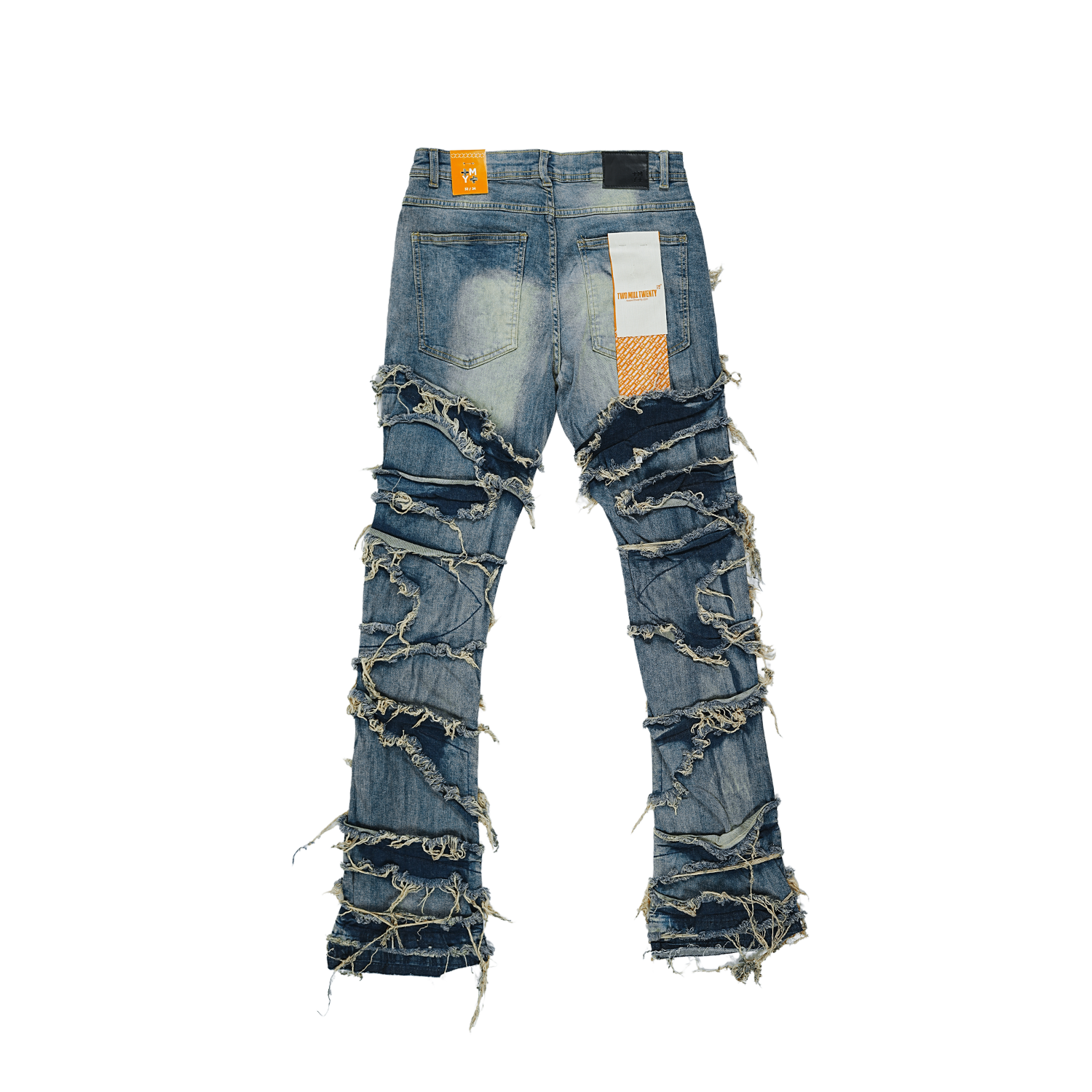 Men's Frayed Slashed Boot Cut Jeans | Indigo