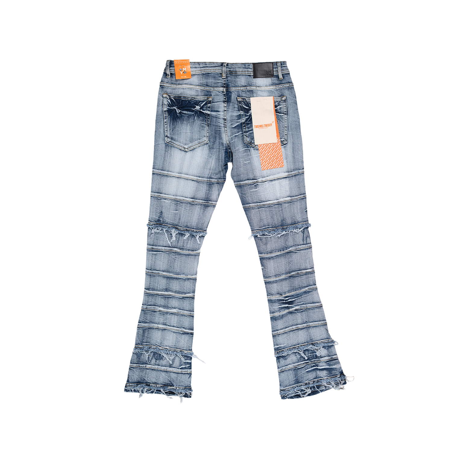 Men's Tie Dye Boot Cut Jeans  | Light Indigo