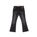 Men's Studded Frayed Seam Bootcut Jeans | Black