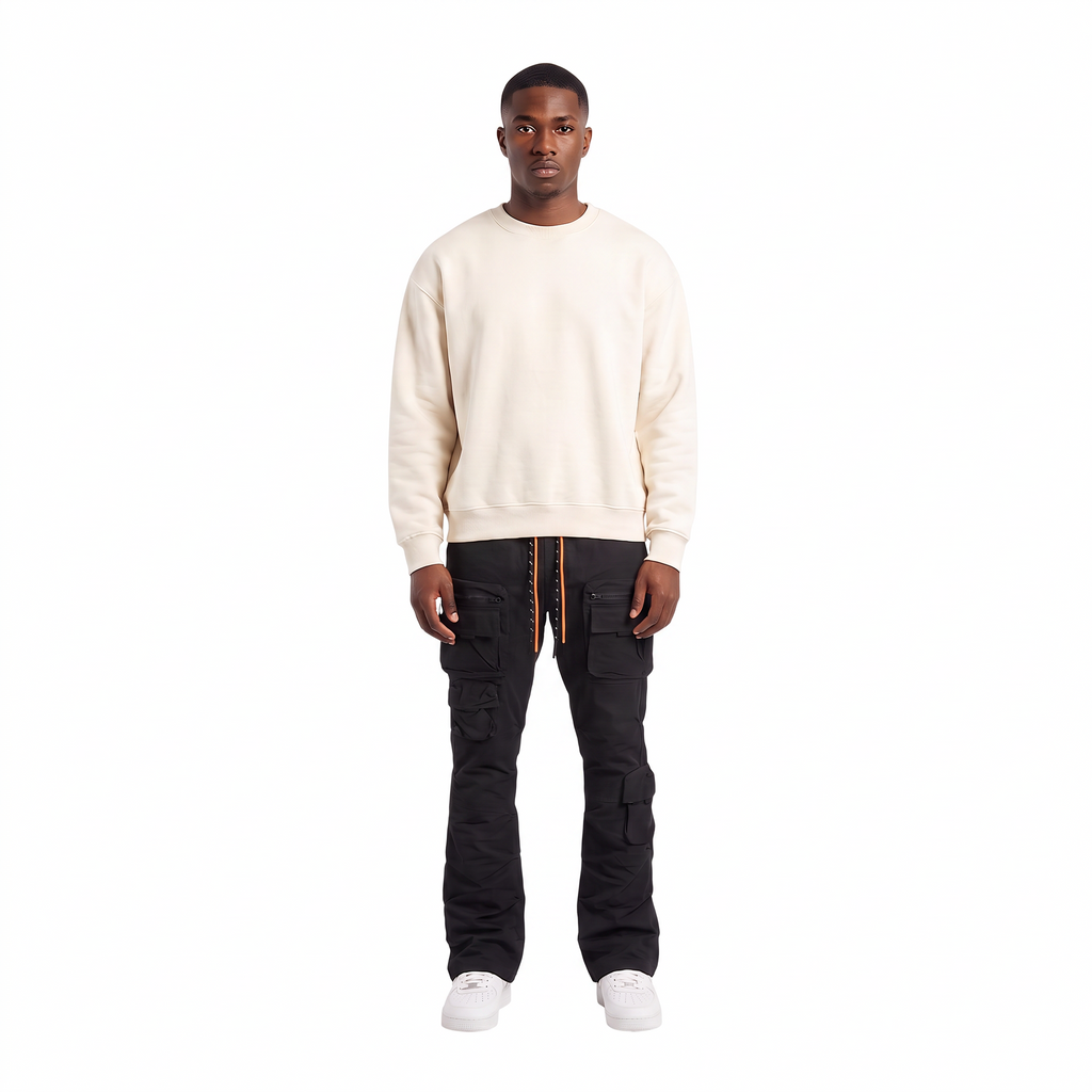 APEX Cargo Stacked Pants - Black